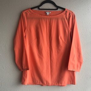 Orange Preppy Banana Republic top